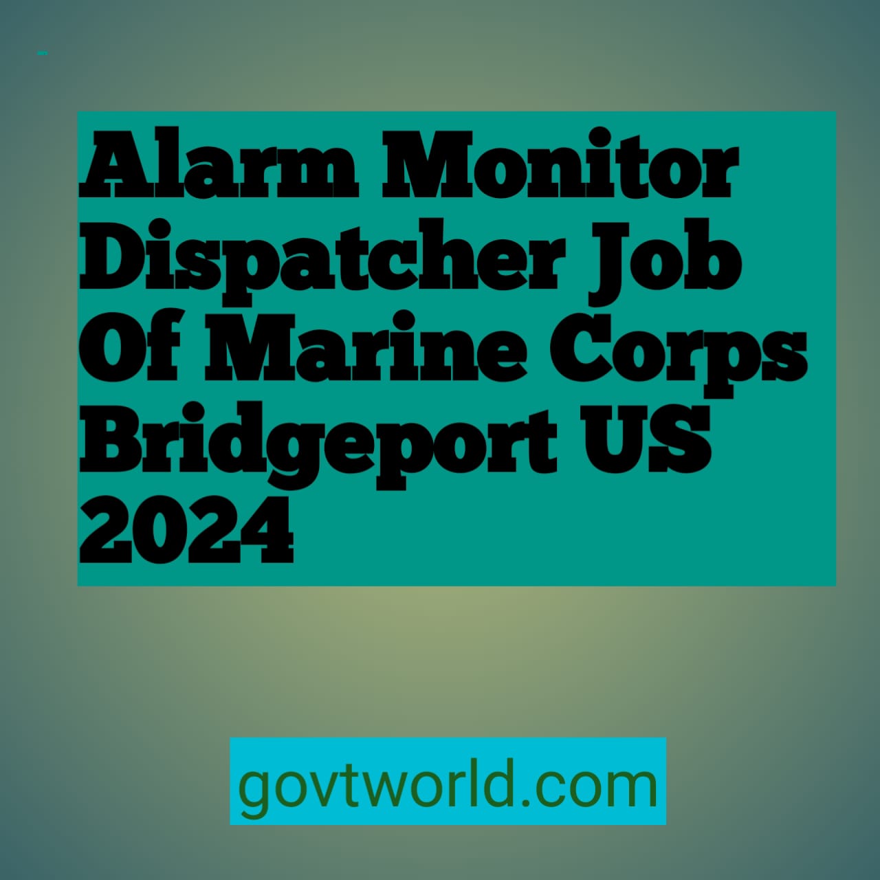 Alarm Monitor Dispatcher Job Of Marine Corps Bridgeport US 2024